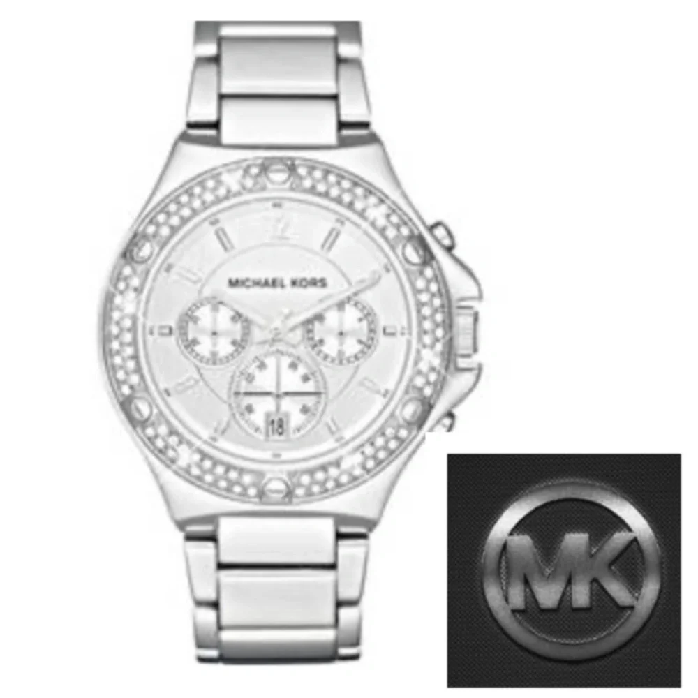 Michael Kors Rocktop Chronograph Silver-tone Ladies Watch